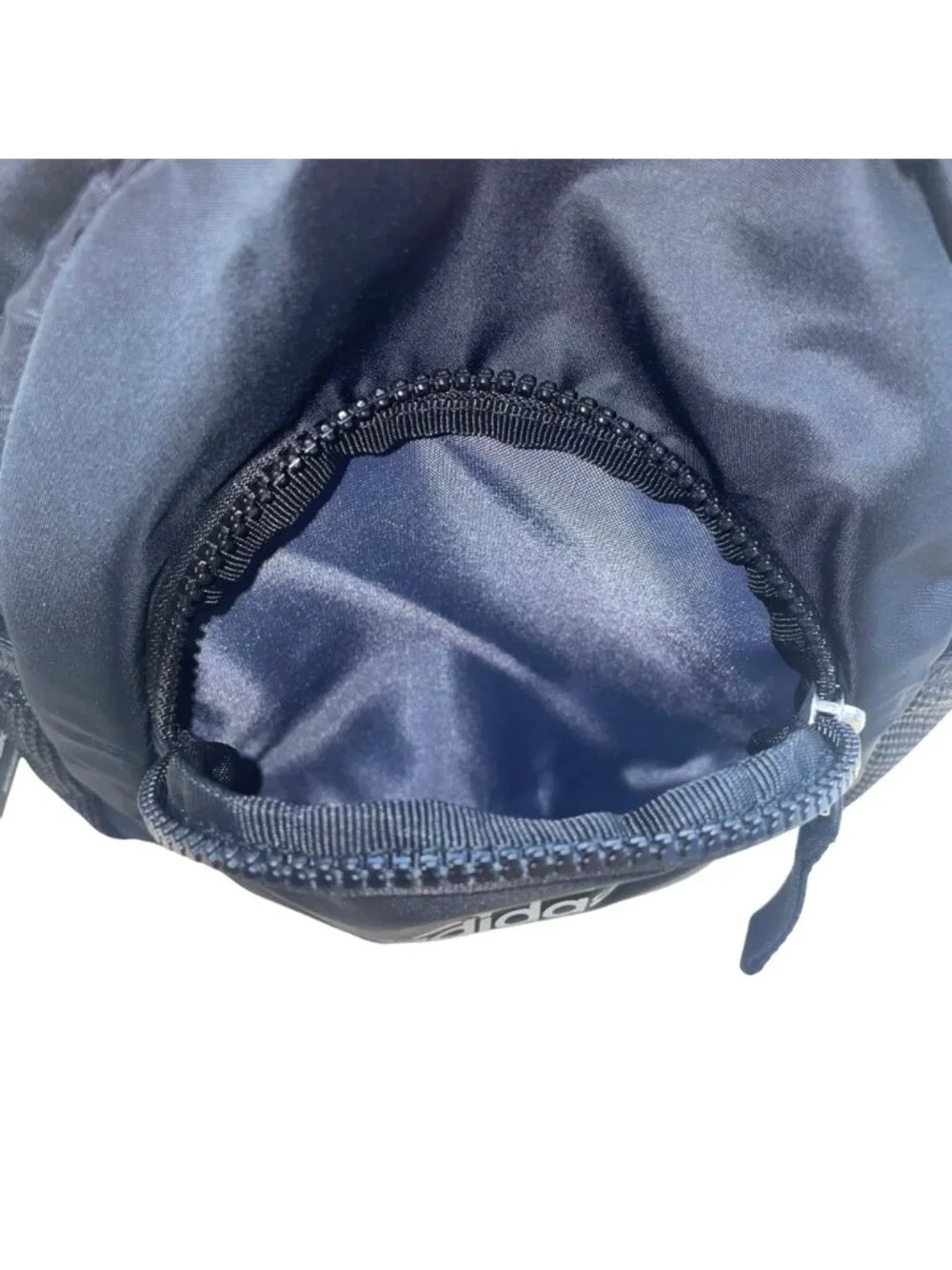 Adidas Unisex Black Recycled Content Adjustable Straps Linear 3 Mini Backpack - Picture 6 of 12